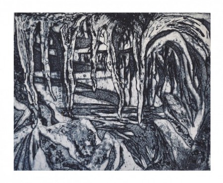 "Landskap i Rubbning"- Collografi