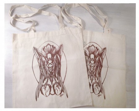 "mother of birds" - screenprint bag