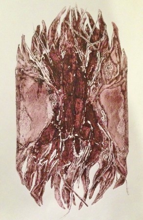 "utan titel" - grafiskt tryck, collografi